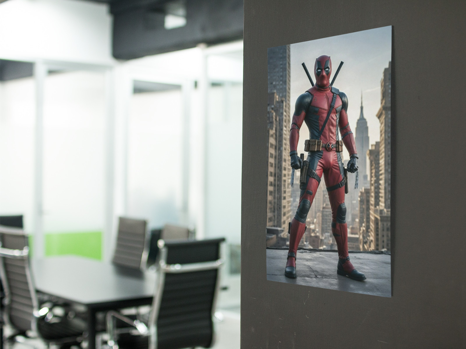 DEADPOOL Comic Wall Vinyl Decal Graphic Poster (Removable Adhesive Backing)