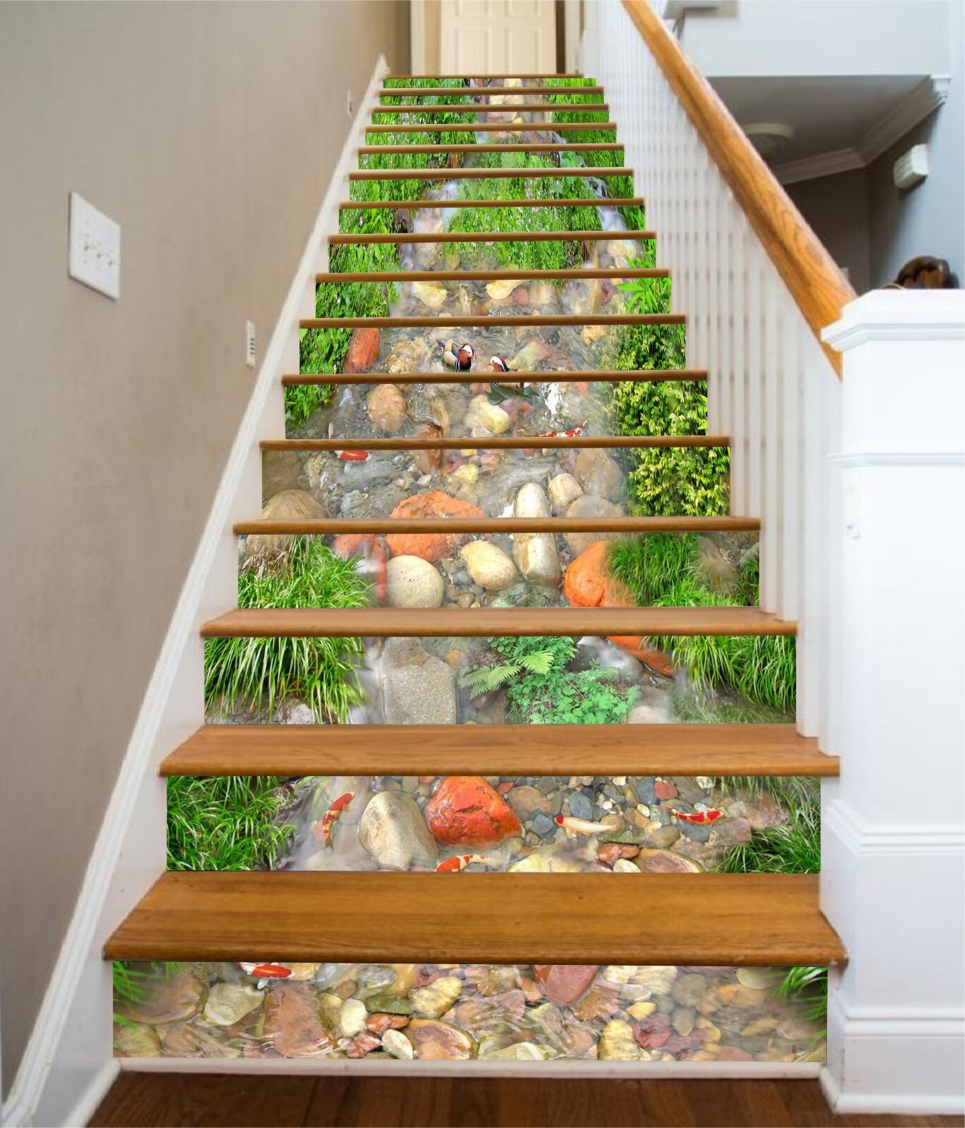 3D Stone Creek AZ1243 Stair Risers Decoration Mural Vinyl Wallpaper Kay