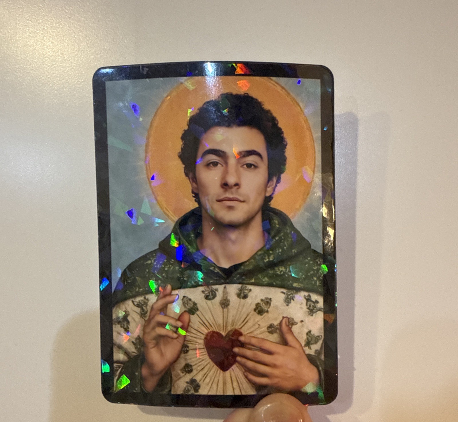 Luigi Mangione 2024 One Saint Luigi Geometric Holo 3×4 Sticker Waterproof Vinyl