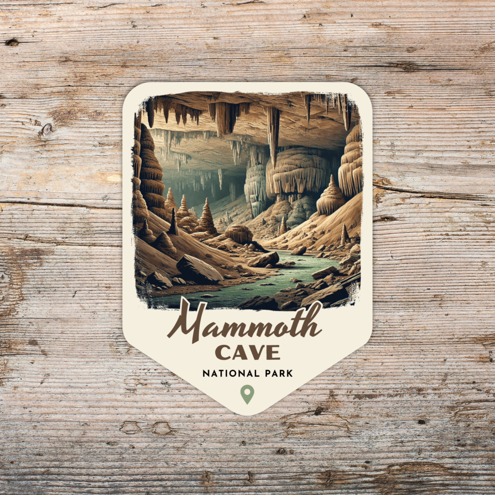 Mammoth Cave National Park Kentucky Sticker Retro Style Waterproof Decal