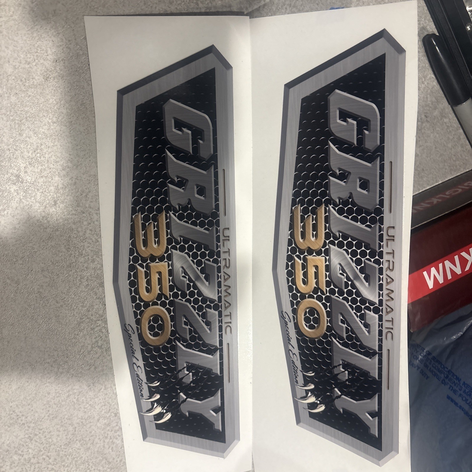 Yamaha Grizzly OEM ATV Tank Decal Graphic Sticker Kit 350 4×4