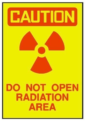 Caution Radiation Area Sticker Safety Decal Sign D252