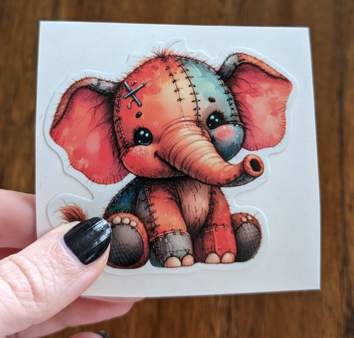 3.25" Patchwork Elephant Decal Vinyl Sticker Cute Baby Zoo Animal Wildlife Life