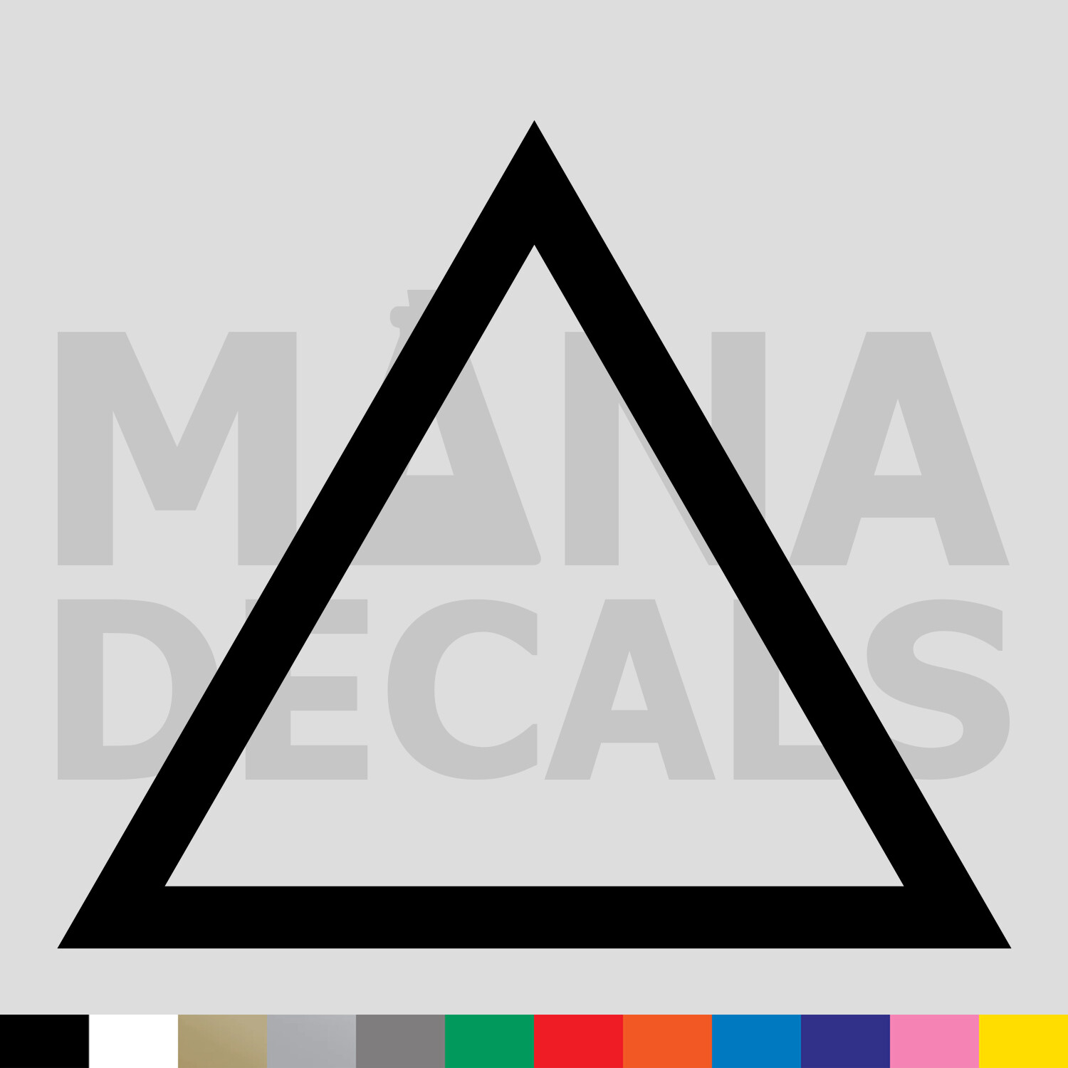 Triangle Outline Vinyl Die Cut Decal Sticker – Shape Equilateral