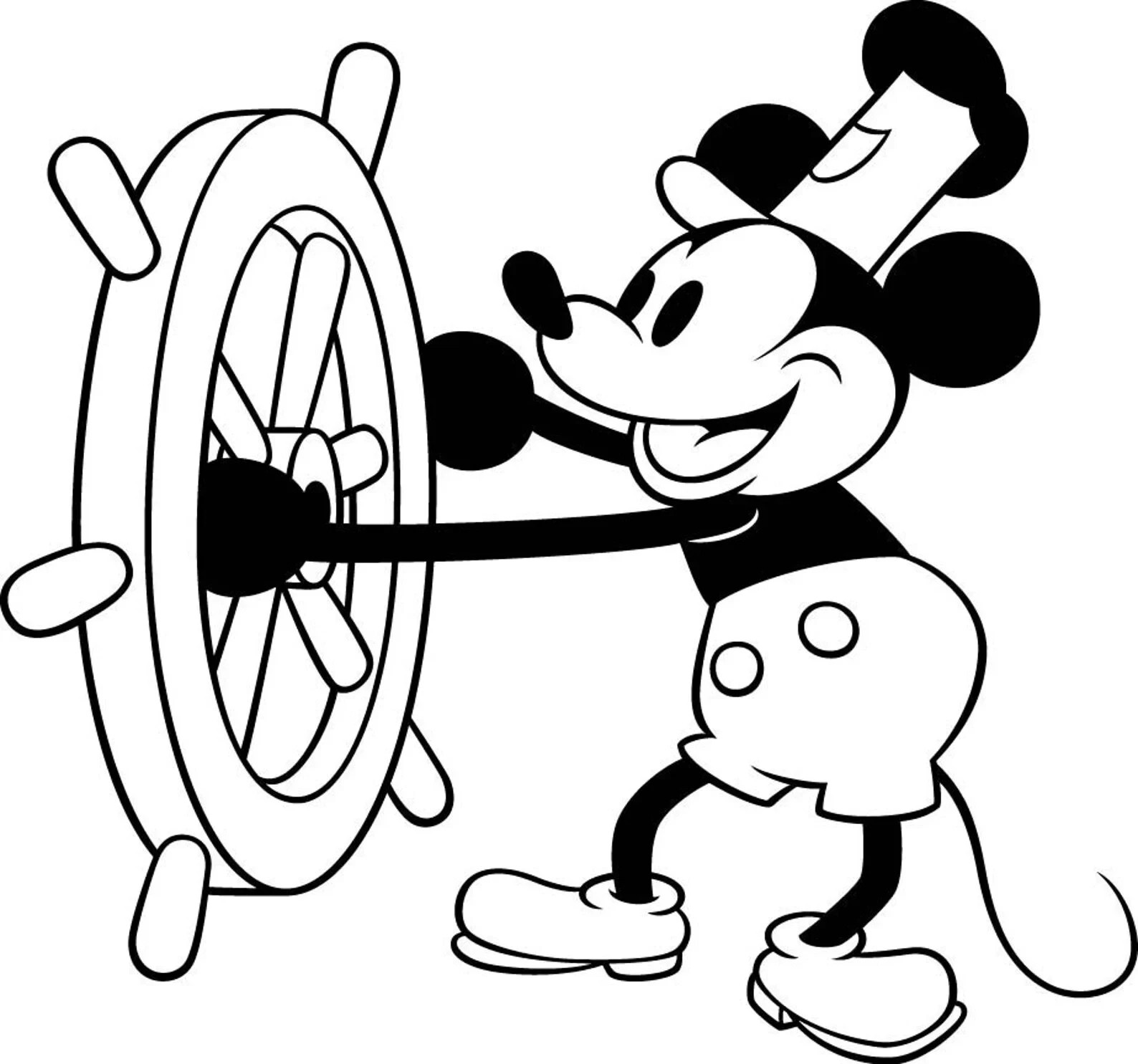 11" Steamboat Willie Mickey Mouse die cut vinyl Decal sticker