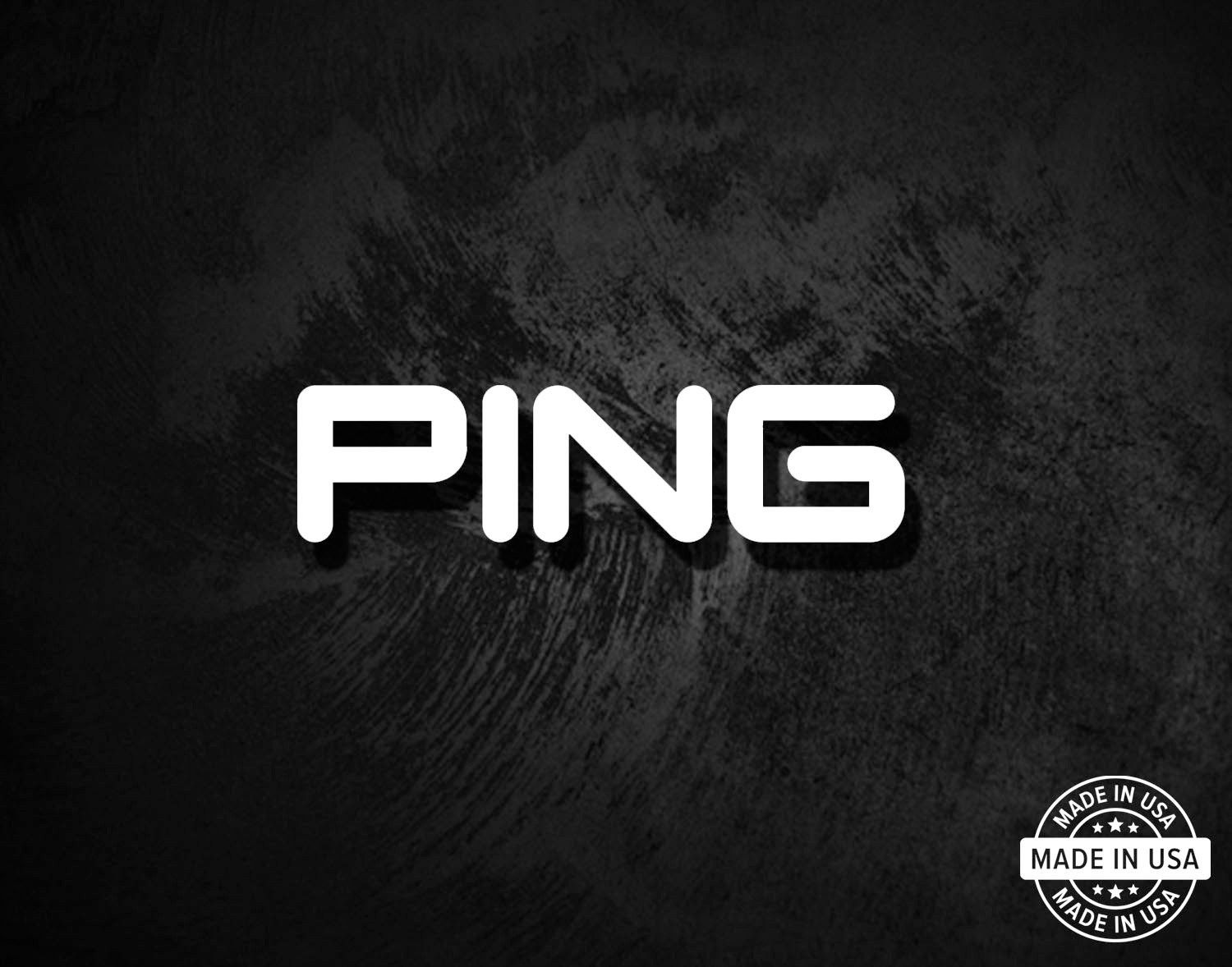 Ping Golf Decal, Vinyl Die Cut Window Sticker, 100% Made In USA