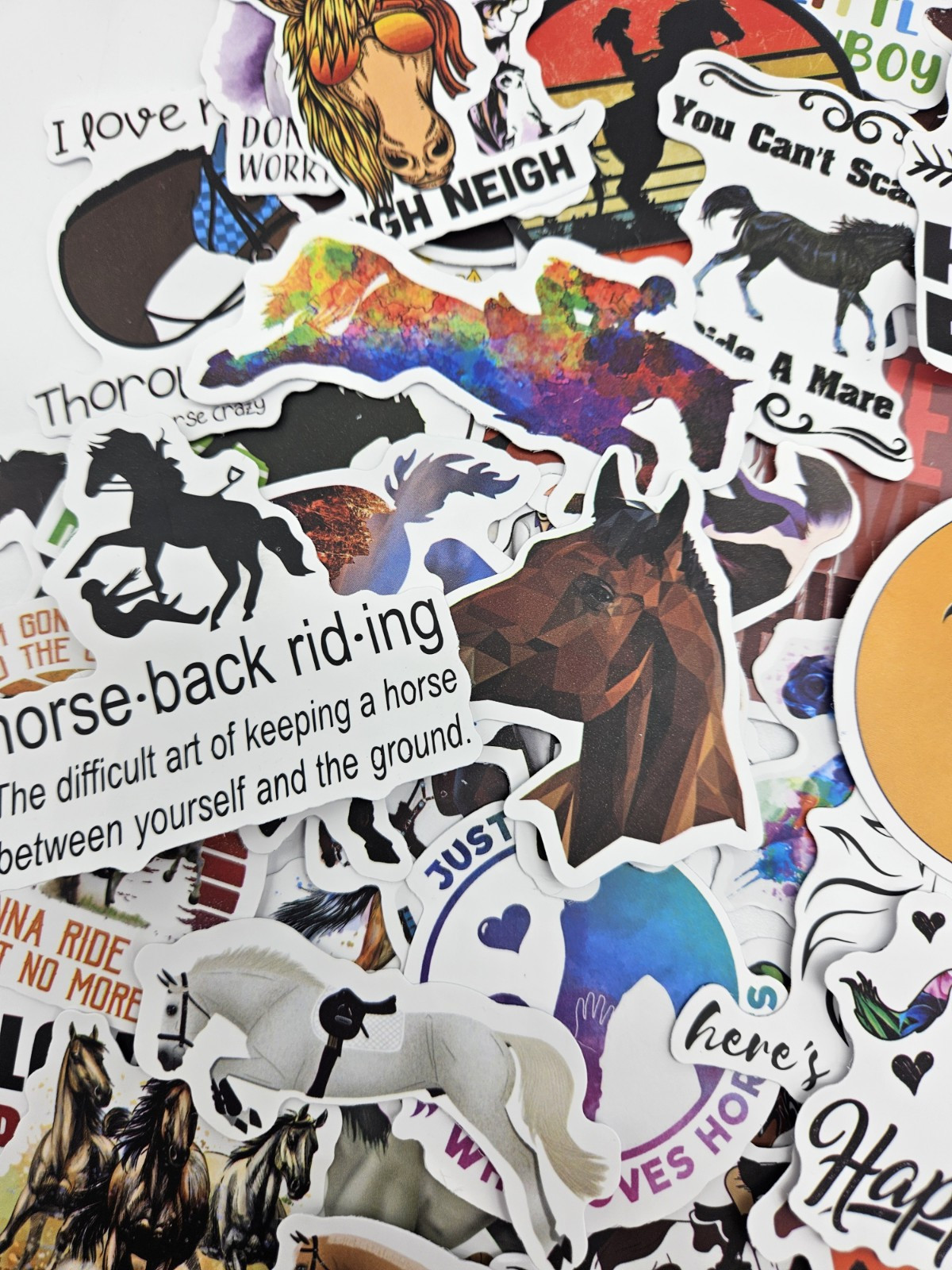 50 pcs Horse Stickers Equestrian Sport Decals DIY Crafting