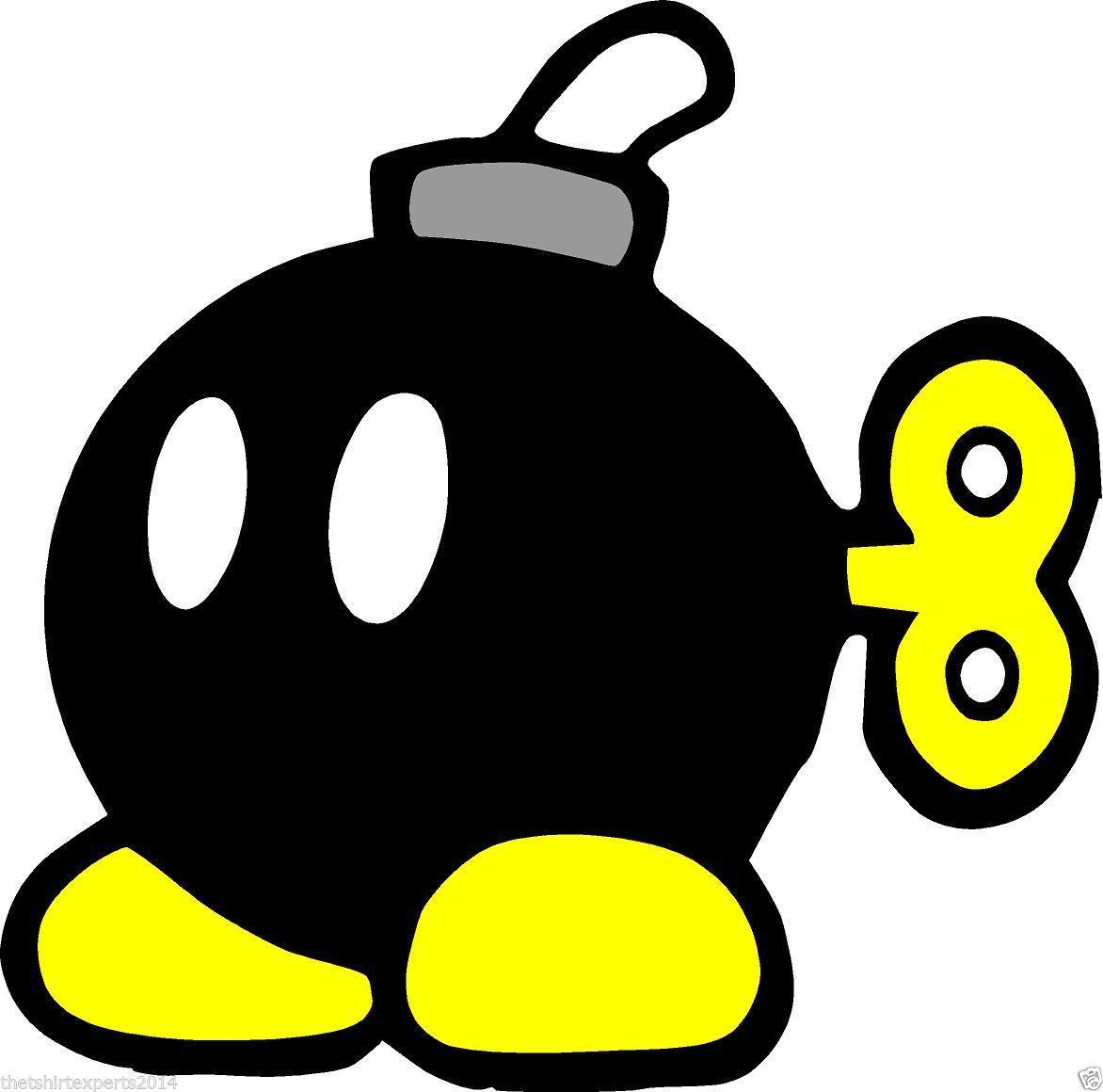 Super Mario Bomb 4" Vinyl Decal Window Car Vehicle Sticker Emblem Nintendo