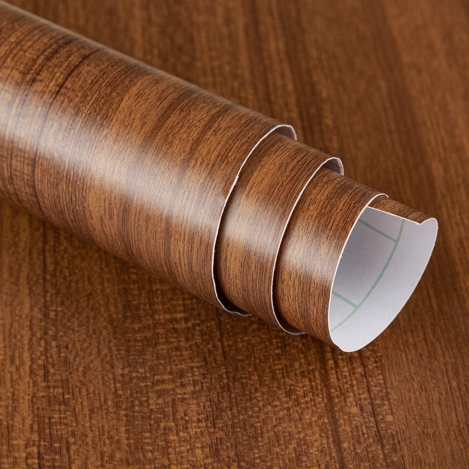 JSEVEM 16"×118" Walnut Wood Wallpaper Peel and Stick 16 x 118, Light Brown