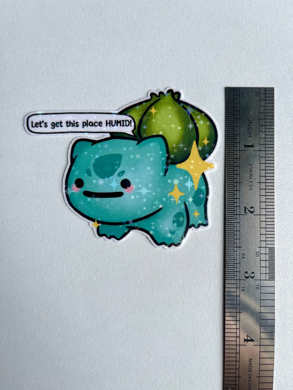 Bulbasaur Sticker, Cute Vinyl Die Cut Sticker, Pokemon Sticker