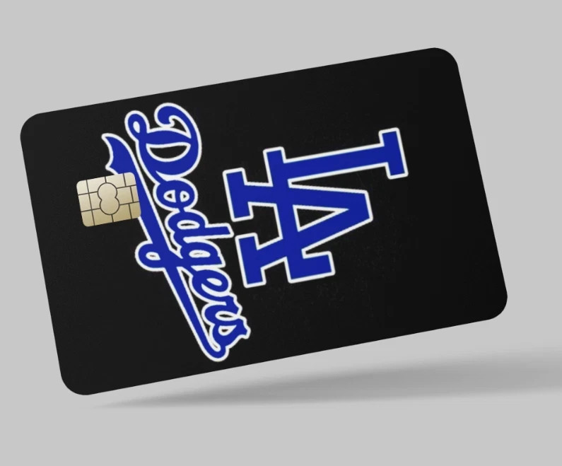 LA Dodgers Credit Card Skin Baseball Team Debit Card Vinyl Sticker Trolley & Gym