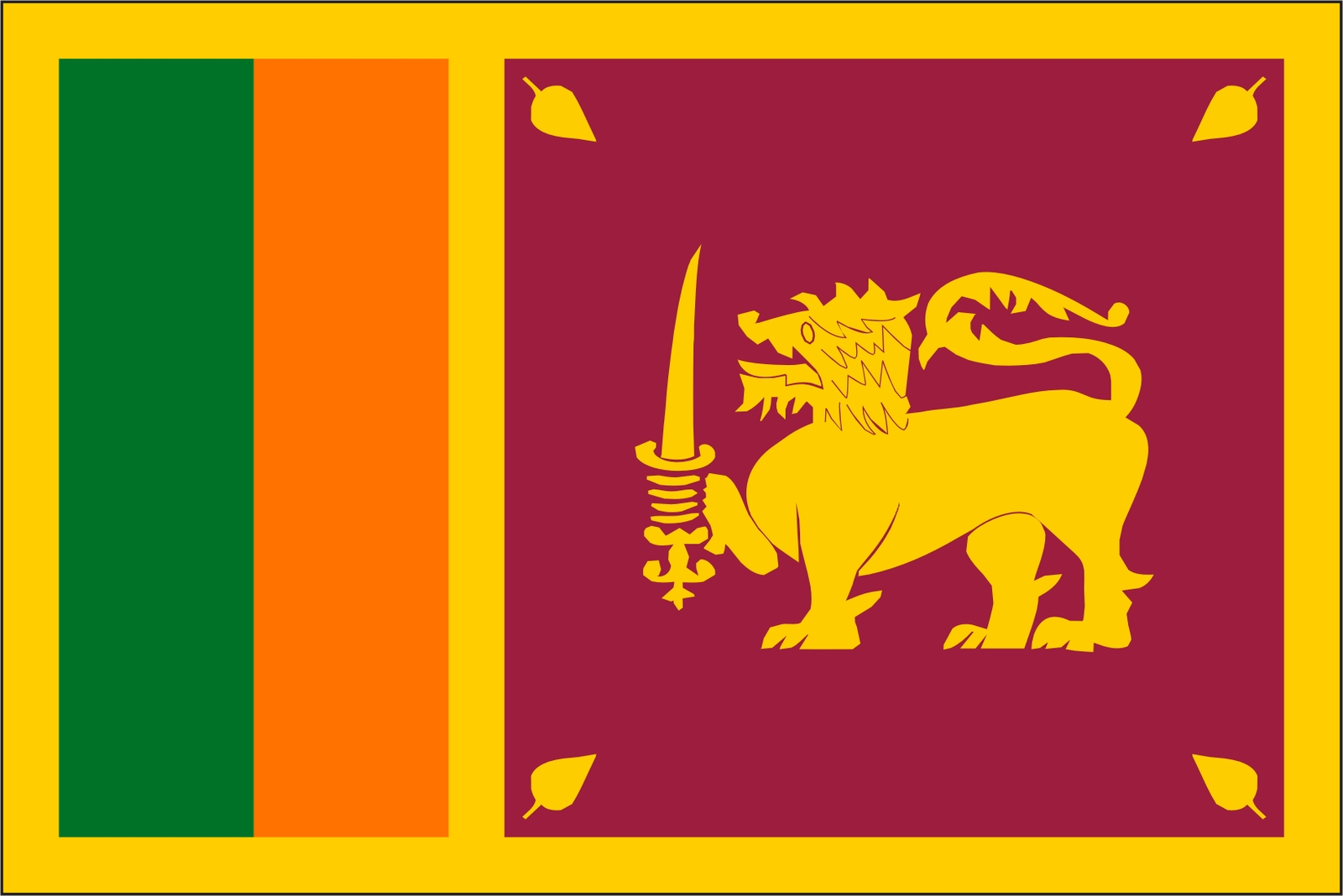 Sri Lanka Flag Vinyl Decal / Sticker ** 5 Sizes **