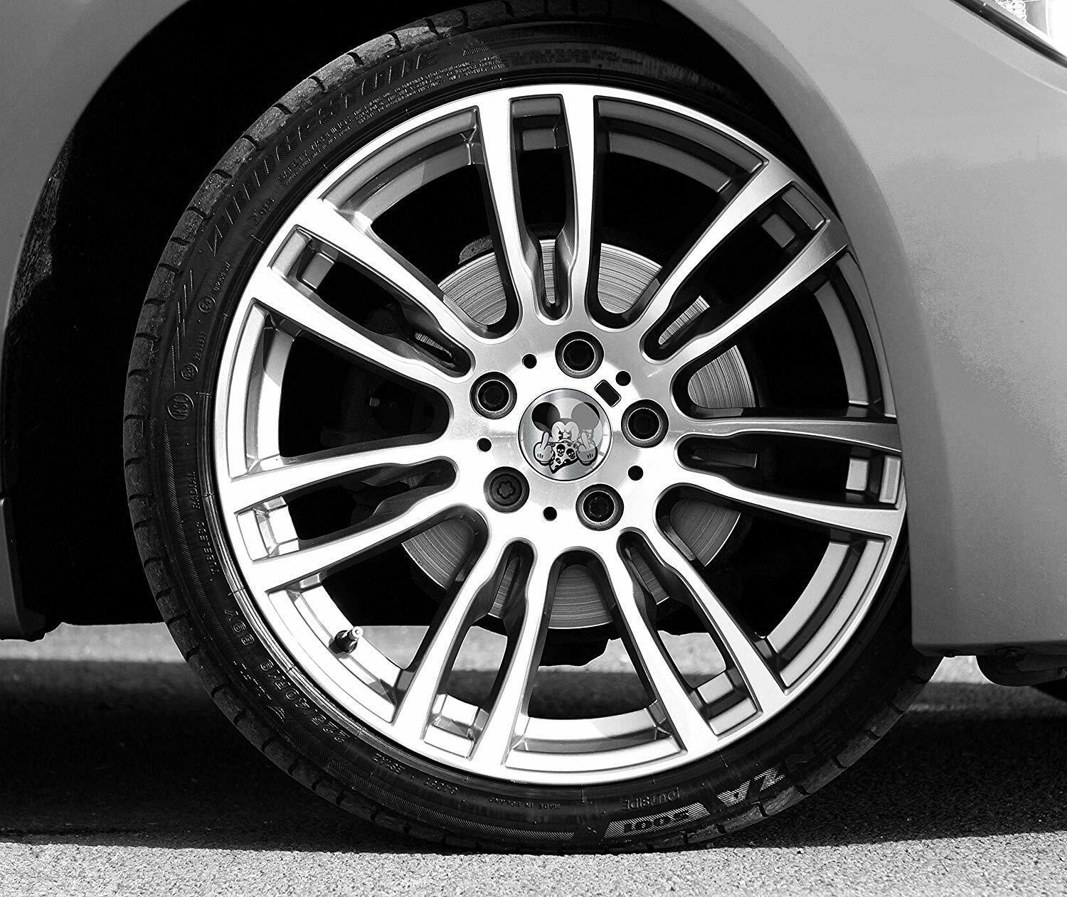3D Domed Wheel Center Stickers – Centre Cap Gel Decals – Made in EU | A 95 X