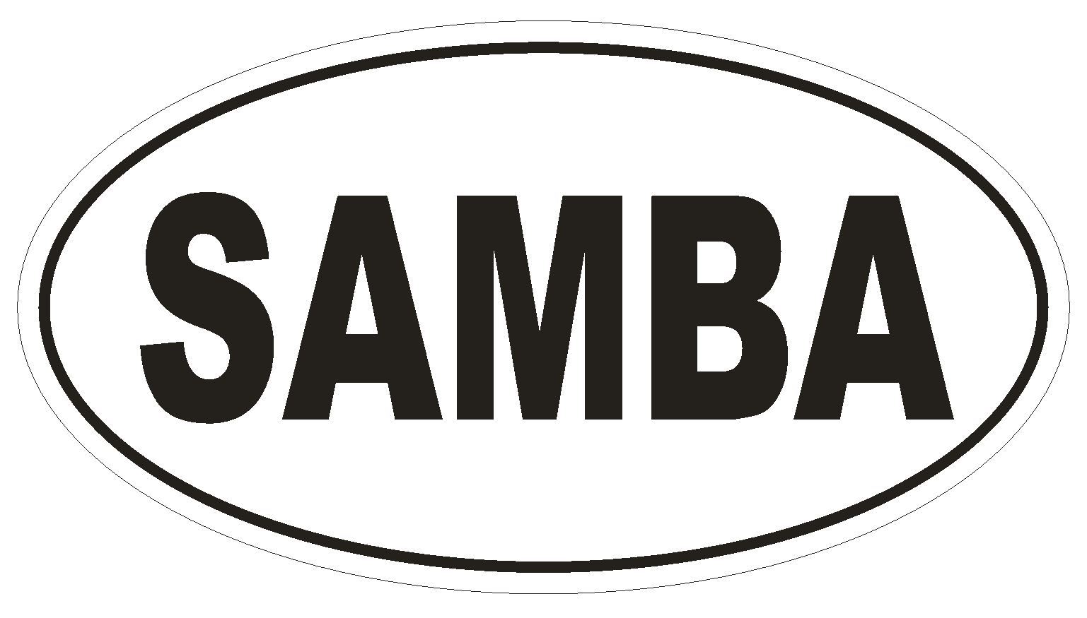 SAMBA Oval Bumper Sticker or Helmet Sticker D1858 Euro Oval Dance