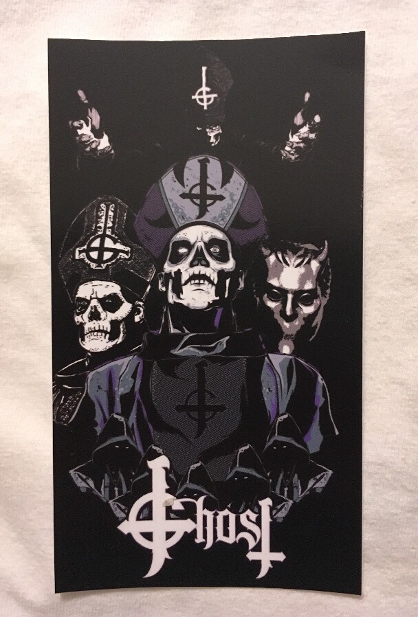 ghost band sticker