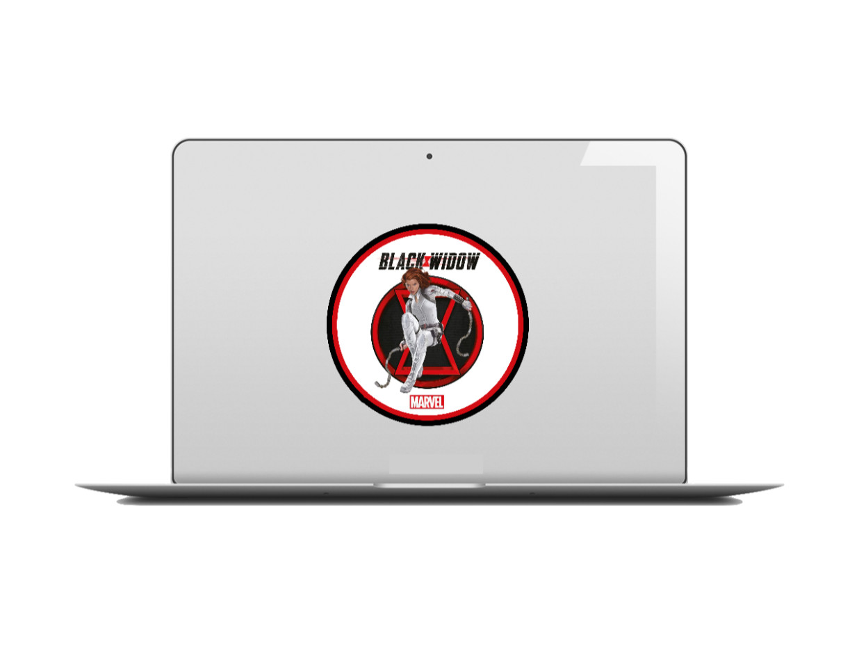 Marvel – Black Widow Movie – 4" Handmade Vinyl Decal Vehicle Cooler Laptop Decor