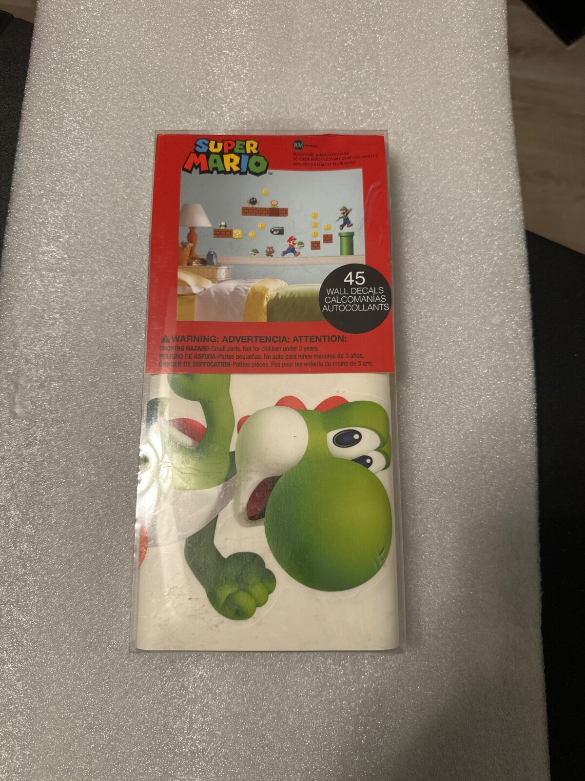 Nintendo SUPER MARIO WALL DECALS 45 Removable & Repositional Stickers RoomMates