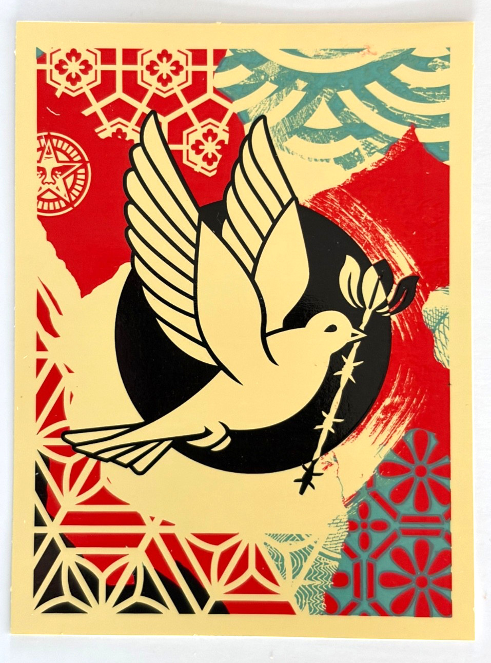 OFFICIAL SHEPARD FAIREY OBEY GIANT DOVE VINYL STICKER 3" x 4" NEW