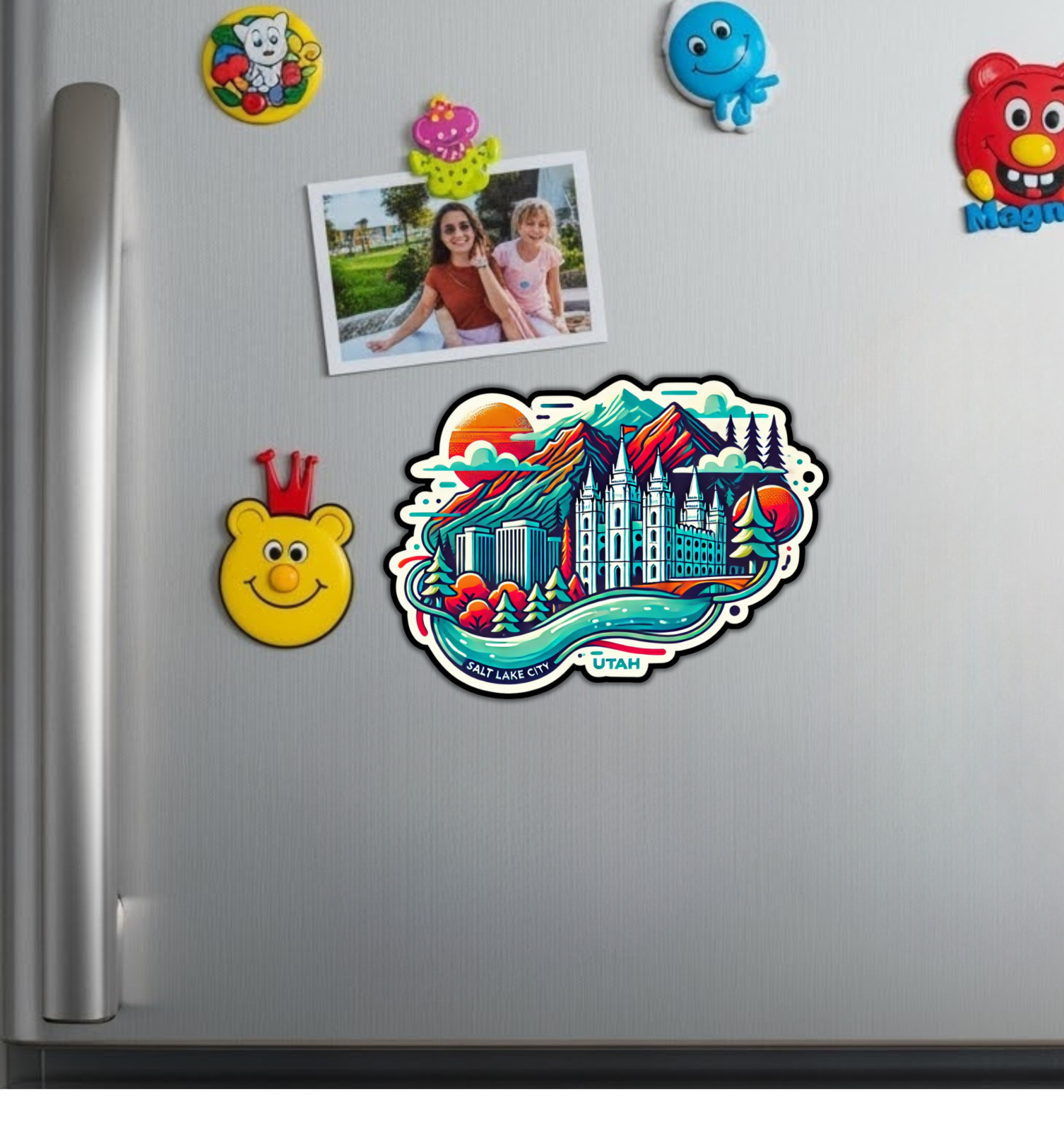 Salt Lake City Utah Fridge Magnet or Laptop Sticker