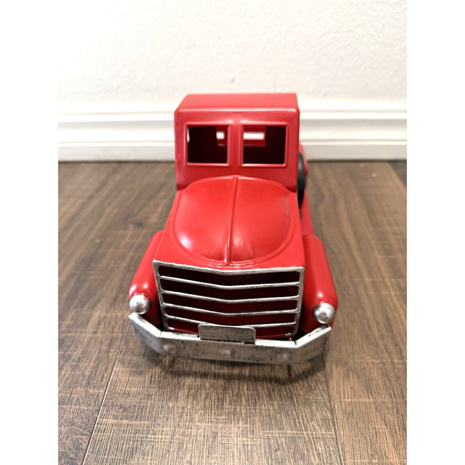 Red Metal Tree Farm Truck Home For The Holidays Seasons Greetings Decor