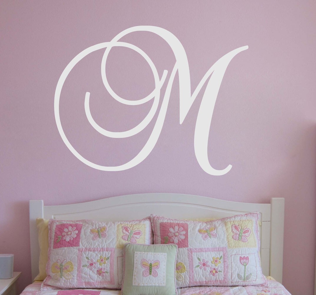 Script Cursive Wedding Letter Initial Vinyl Sticker Decal 3"-5" (i)