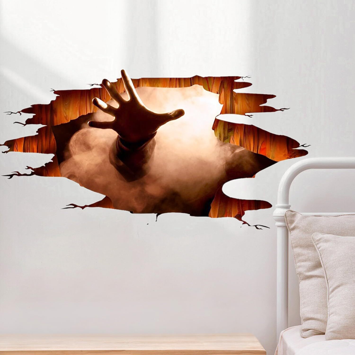 3D Halloween Wall Decals Scary Floor Stickers for Bedroom Living Room Pub