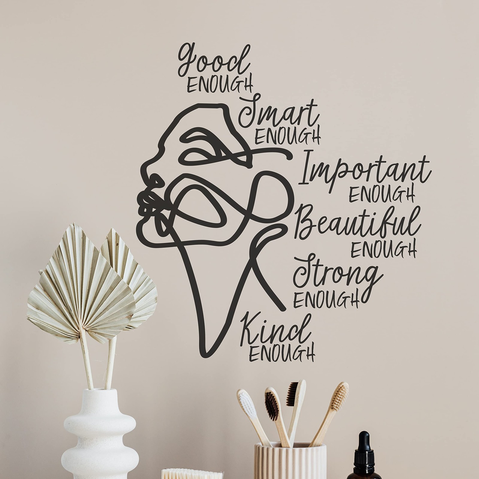 Inspirational Wall Decals for Line Art Set Quote Sticker Motivational Office …