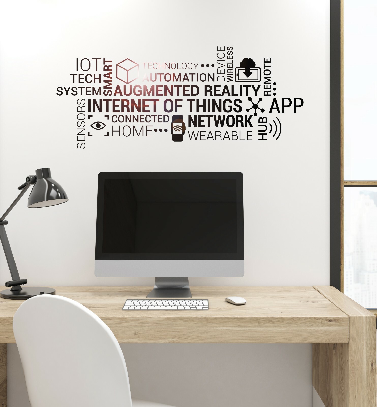 Vinyl Wall Decal Internet of Things IoT Devices Technology Stickers (ig6297)
