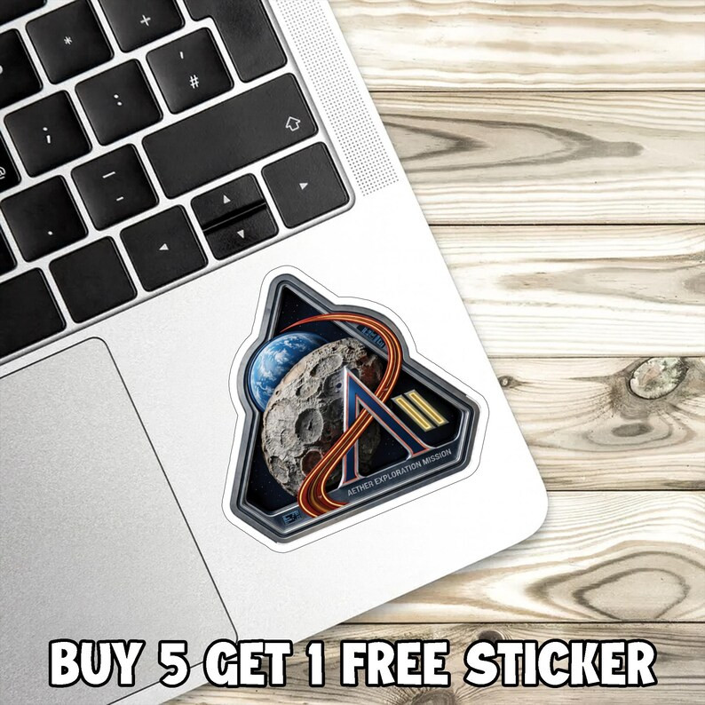Artemis II Mission Patch Sticker NASA Space Vinyl Decal Gift
