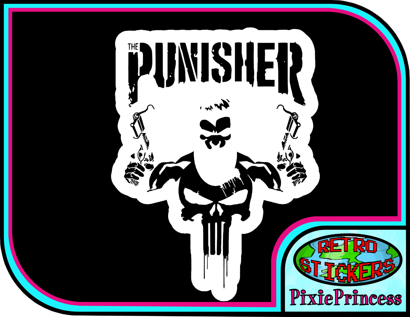 Marvel The Punisher Frank H Vinyl Sticker Car Bike Truck Window Wall Art Comic