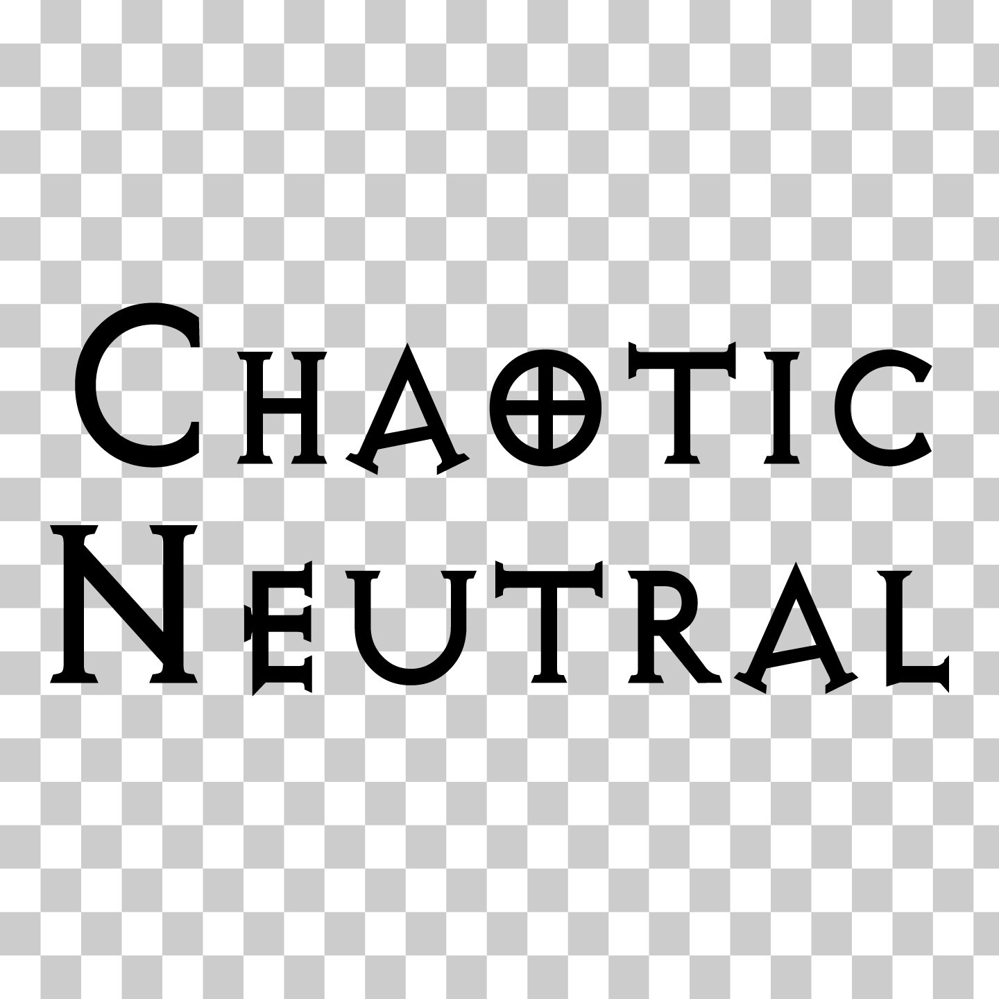 Chaotic Neutral Alignment Vinyl Sticker Decal RPG TTRPG Gaming Role Play