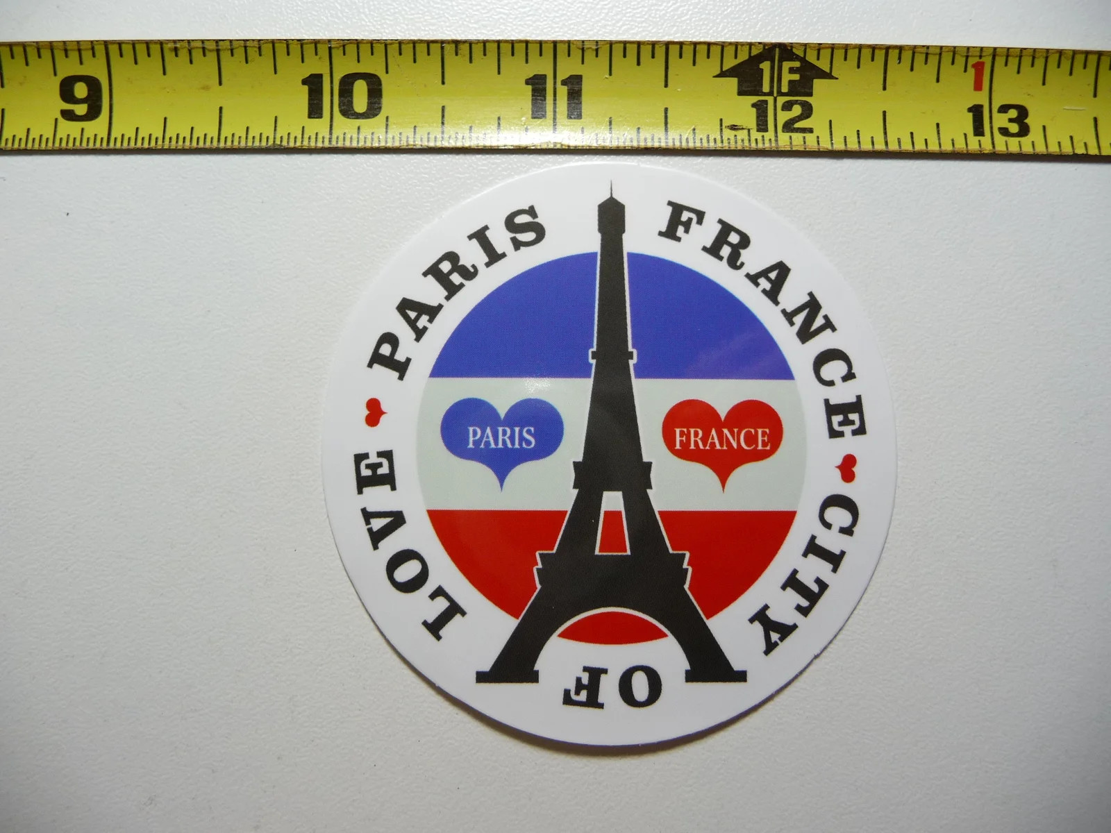 CITY OF LOVE PARIS FRANCE HEARTS SMALL STICKER DECAL TRAVEL VACATION ON HOLIDAY