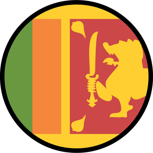 Sri Lanka Flag Circle Sticker Decal