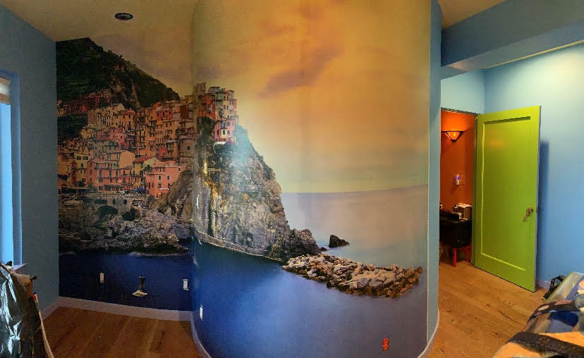 CINQUE TERRE Wallpaper 144×100" Removable Wall Italy Seascape Amalfi Coast DIY