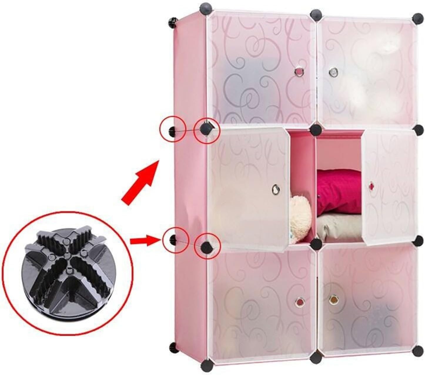 30 PCS Metal Wire Cube Connectors for Storage Organizer, Grid Connectors |