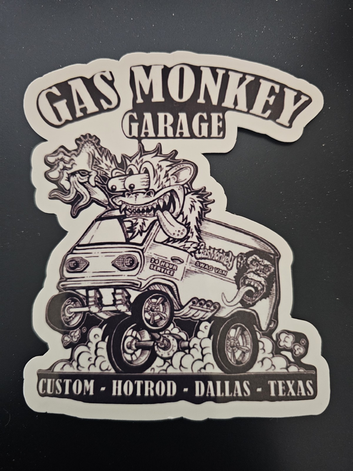 Monkey Garage Van Sticker
