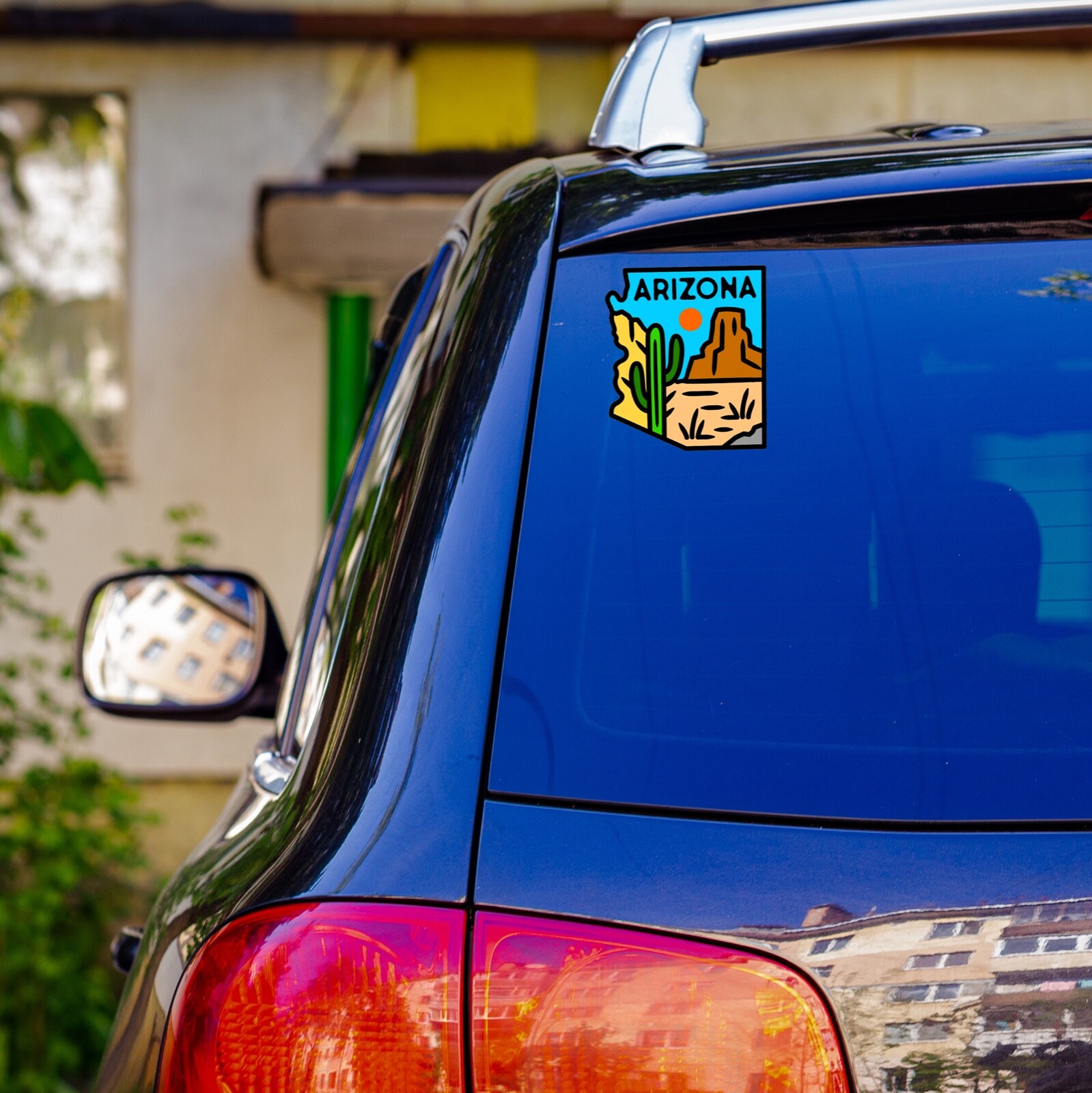 Arizona State Sticker Decal Flag Car Laptop Desert Stickers AZ Gift Map Shape