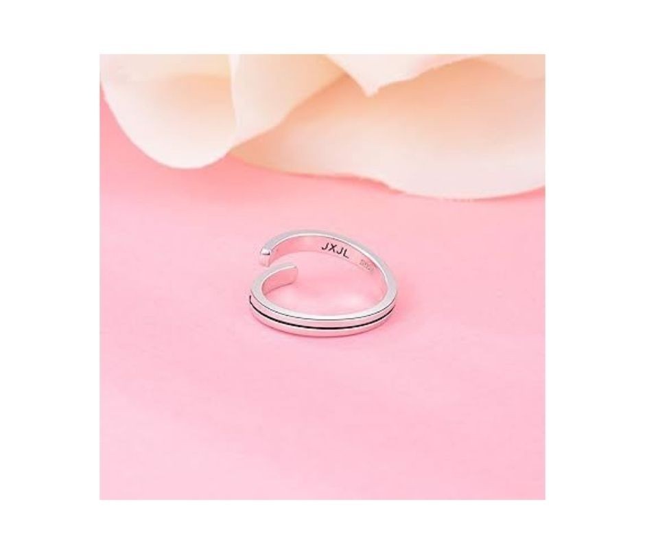 Silver Adjustable Ring Inspirational Jewelry S925 Sterling Wrap Open Ring for Wo