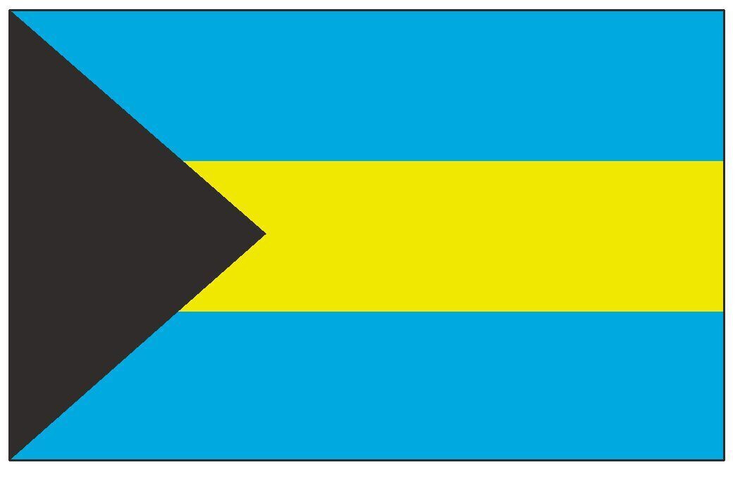 Bahamas Flag Sticker Decal F45