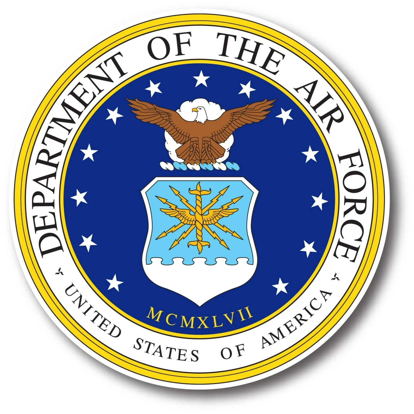 US Air Force USAF Vinyl Decal Sticker Veteran Military American Flag USA
