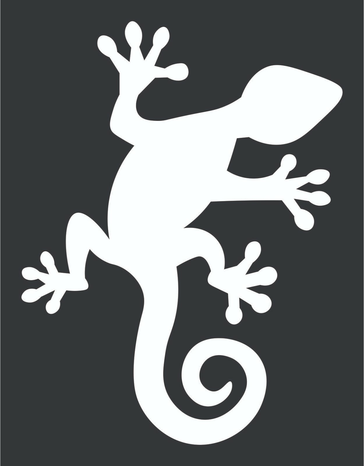 Gecko Decal Sticker Car Truck SUV Bumper Laptop Wall Tablet Trailer Window YETI