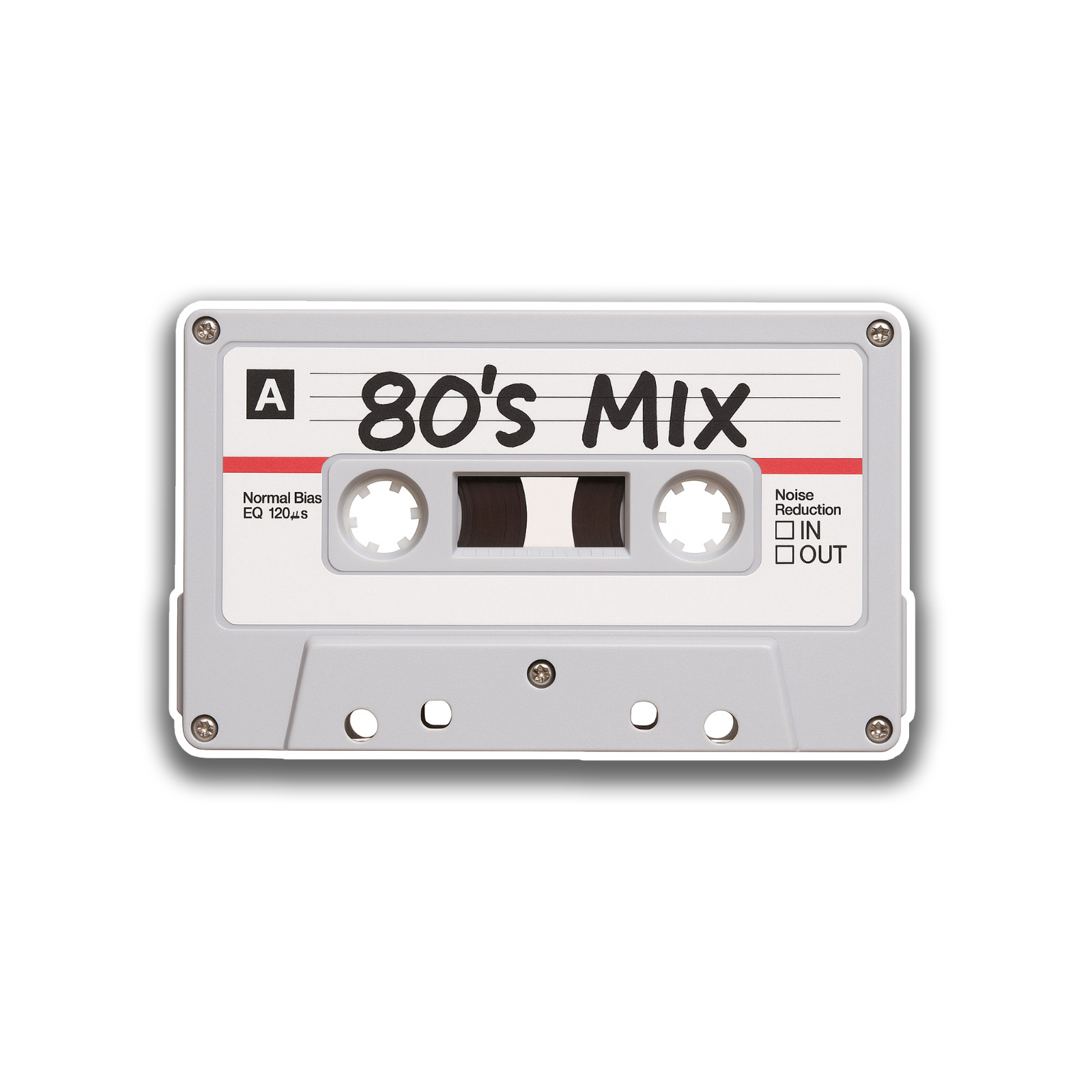 80s Mixtape Sticker 4 Inch Vinyl Decal for Planners or Cups Retro Theme Meme