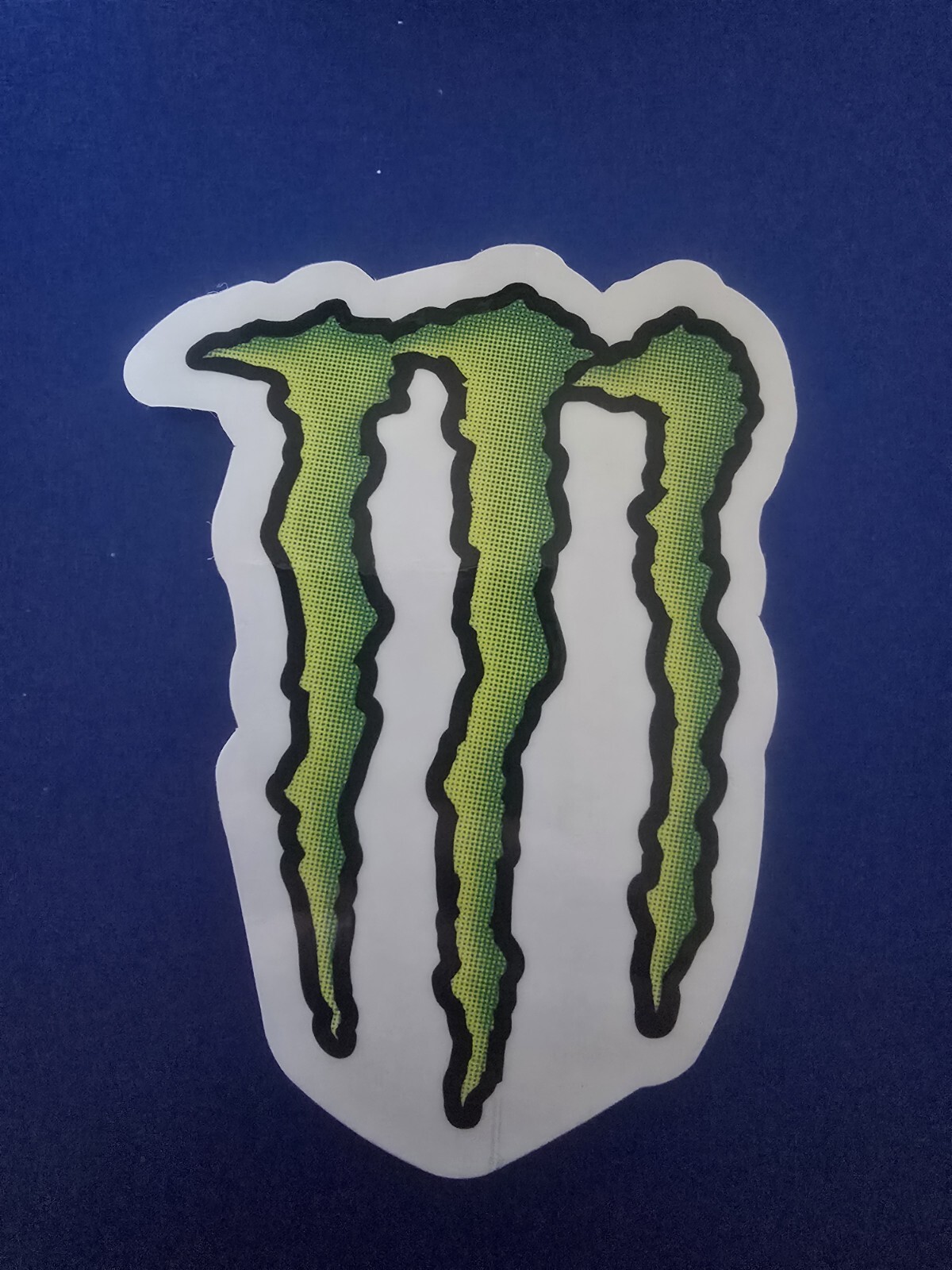 4" Premium Monster Claw Sticker Green/White