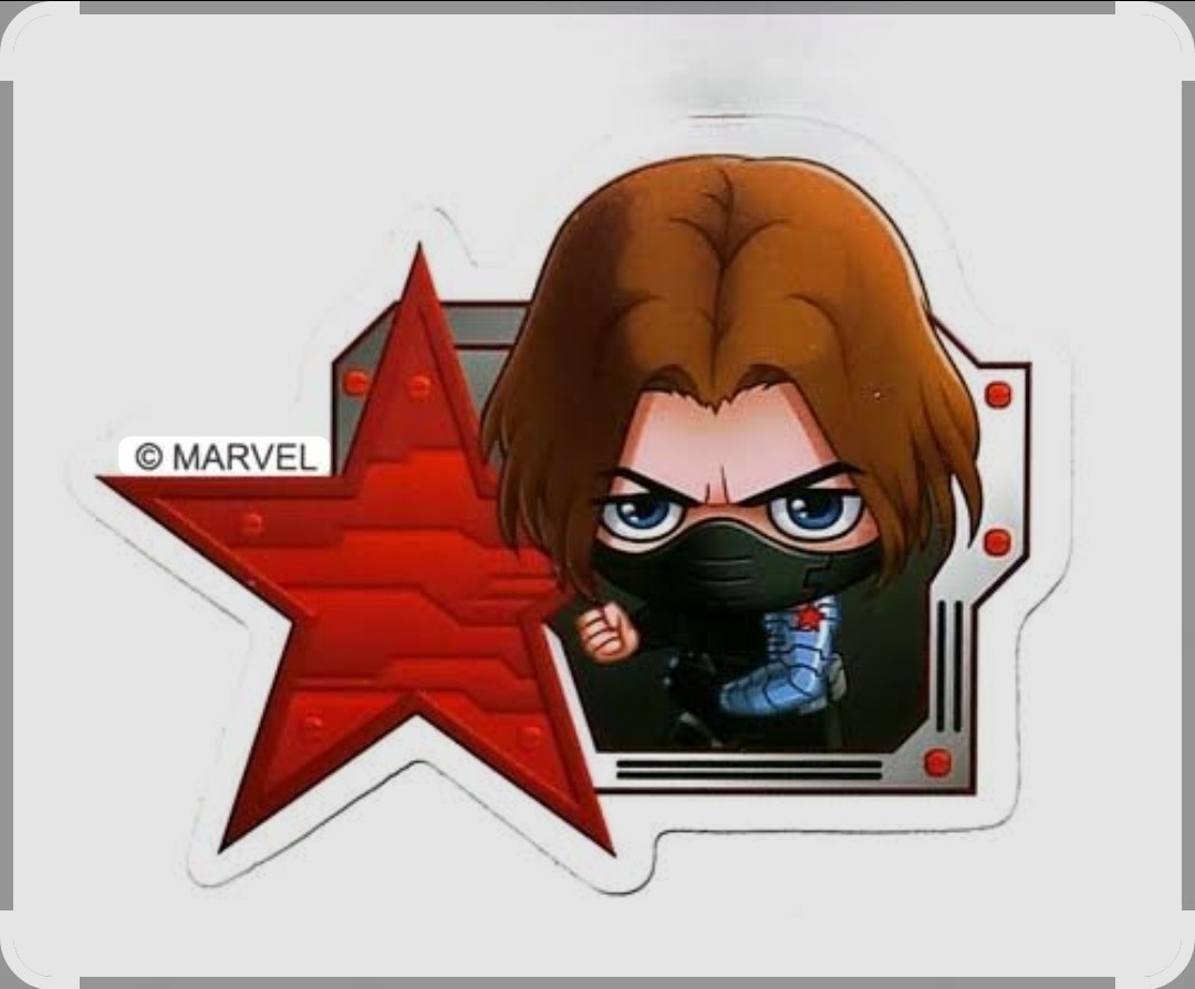 CAPTAIN AMERICAS: BUCKY VYNIL DIE-CUT STICKER 2X2 ( SMALL SIZE STICKER)
