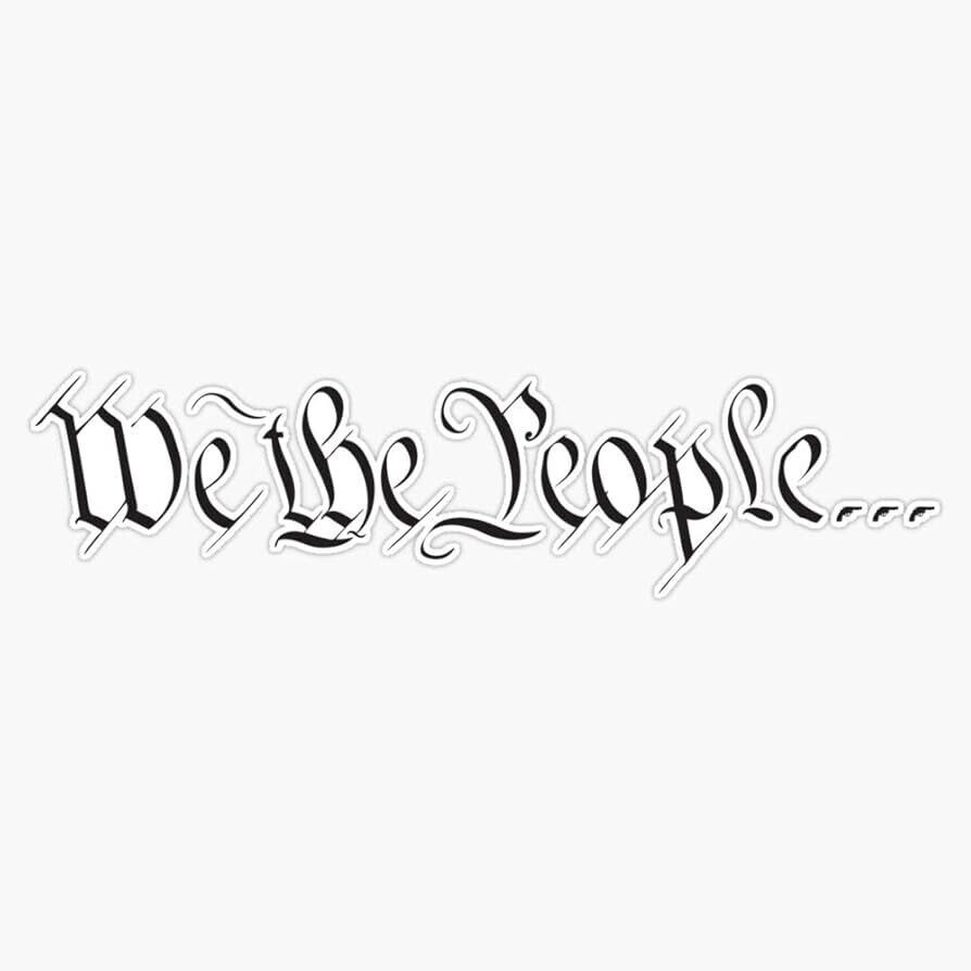 We The People Patriotic Vinyl Decal Sticker – Multi Colored