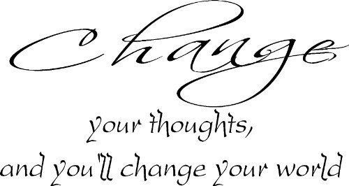 Change your thoughts,11 x 22 Bible Verse Wall Decal by Scripture Wall Art