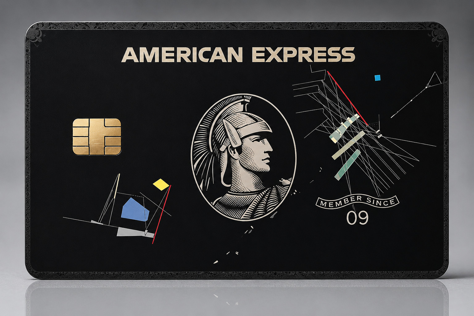 Luxury Black Centurion Inspired Credit Card Skin Debit Card Sticker