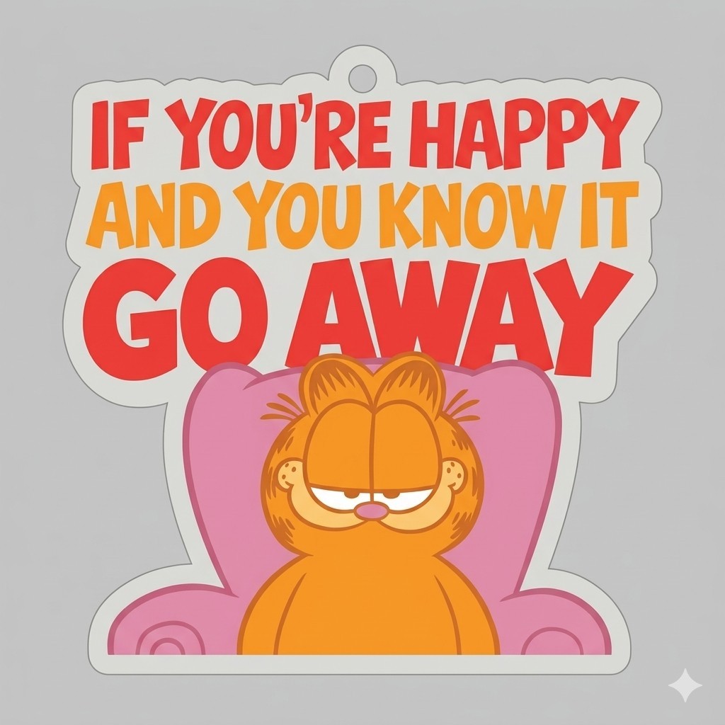 Garfield Funny Decal Sticker Phone Laptop