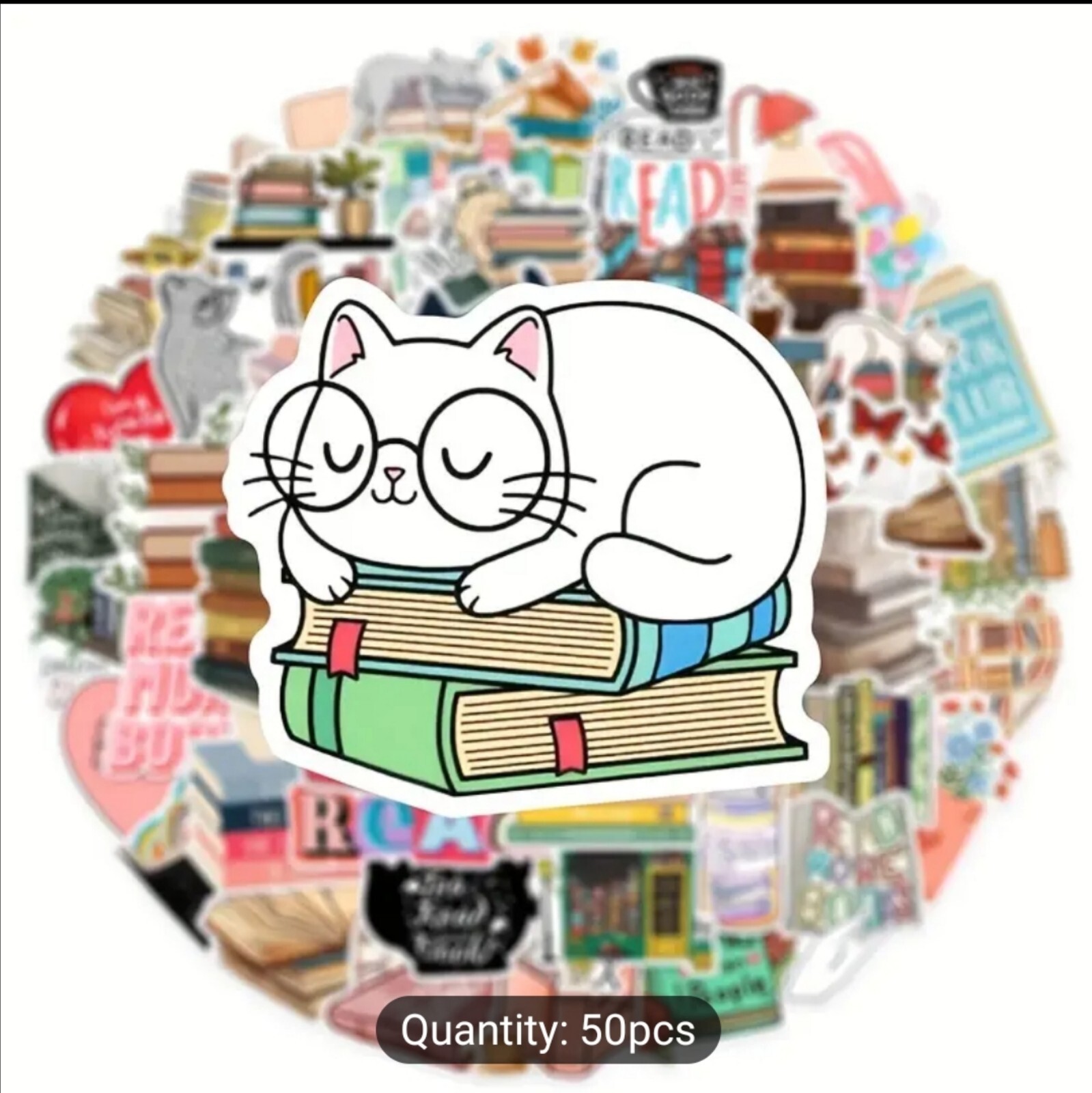 10 PCS Reading Books Lover Stickers BRAND NEW