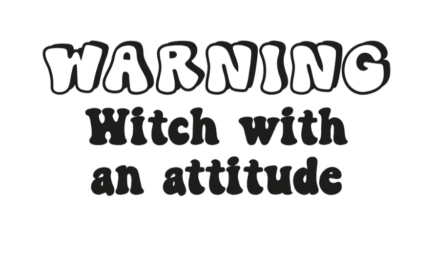 Warning Witch with an attitude Vinyl Decal Sticker Car Truck Window Laptop